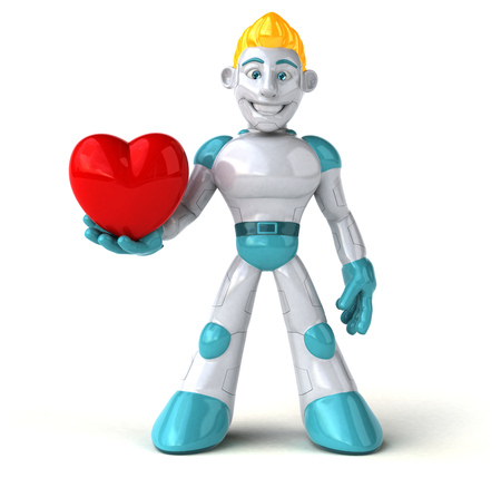 Robot - 3D Illustrationの写真素材