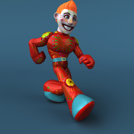 Mexican hero - 3D Illustrationの写真素材