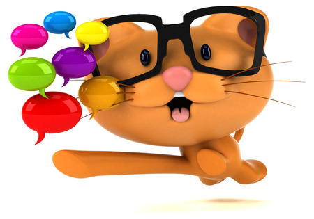 Fun cat - 3D Illustrationの写真素材