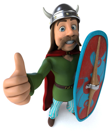 Gaul warrior - 3D Illustrationの写真素材