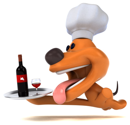 Fun dog - 3D Illustrationの写真素材