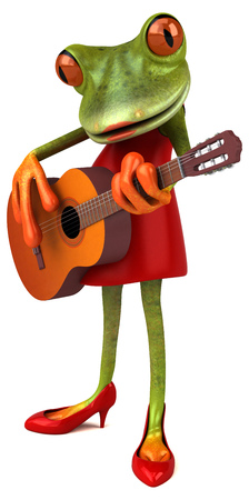 Fun frog - 3D Illustrationの写真素材