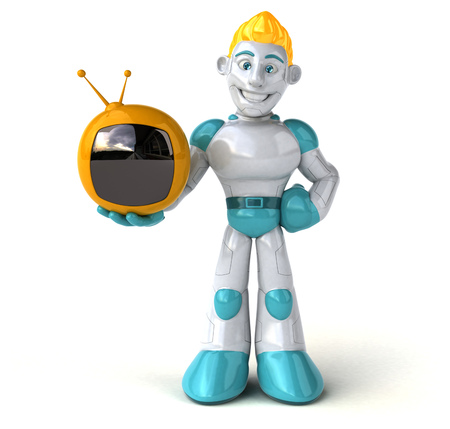 Robot - 3D Illustrationの写真素材