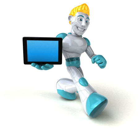 Robot - 3D Illustrationの写真素材