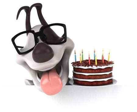 Fun dog - 3D Illustrationの写真素材