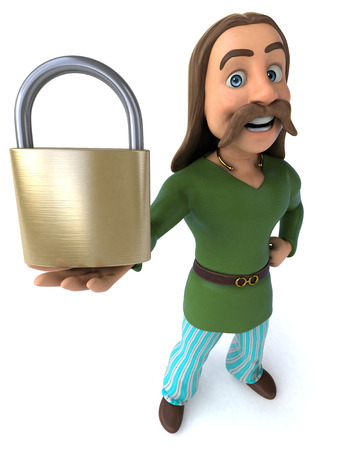 Fun Gaul - 3D Illustrationの写真素材