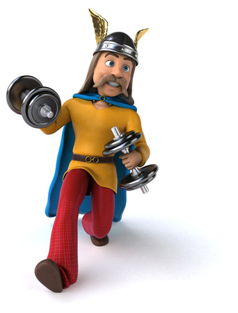 Gaul lifting dumbbellsの写真素材