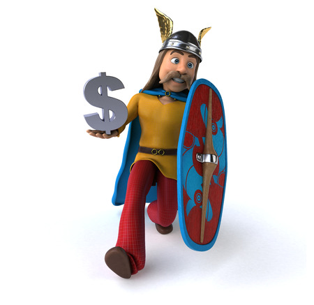 Fun gaulois - 3D Illustrationの写真素材