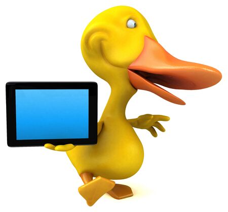 Fun duck - 3D Illustrationの写真素材