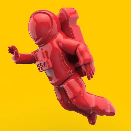 Astronaut in space - 3D Illustrationの写真素材