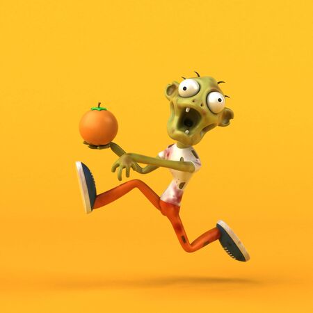 Fun zombie - 3D Illustrationの写真素材