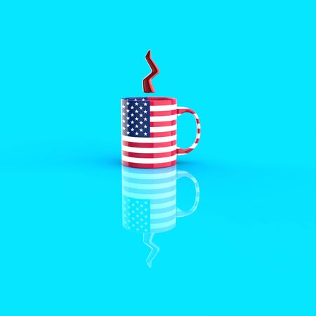 Coffee cup concept - 3D Illustrationの写真素材