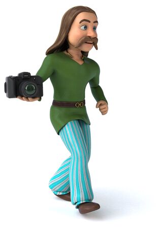 Fun Gaul - 3D Illustrationの写真素材