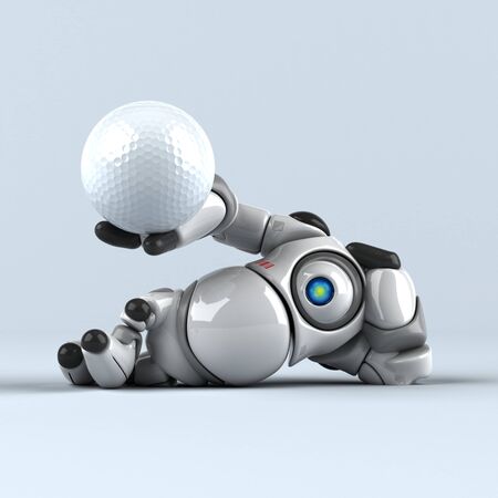 Big robot - 3D Illustrationの写真素材
