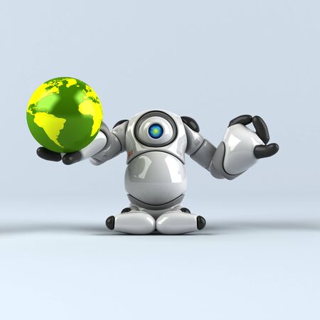 Big robot - 3D Illustrationの写真素材