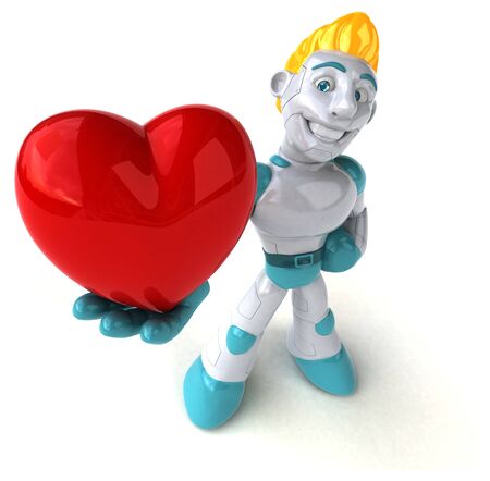 Robot - 3D Illustrationの写真素材