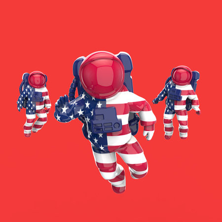 Astronaut concept - 3D Illustrationの写真素材