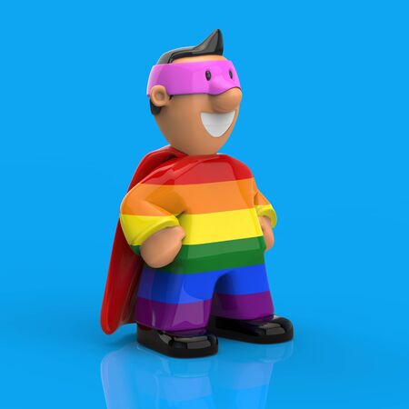 Superhero concept - 3D Illustrationの写真素材