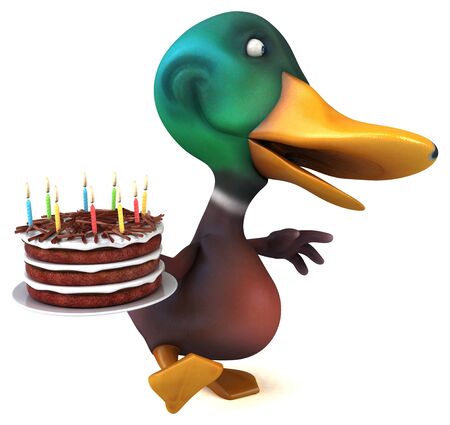 Fun duck - 3D Illustrationの写真素材
