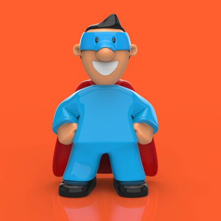 Superhero concept - 3D Illustrationの写真素材