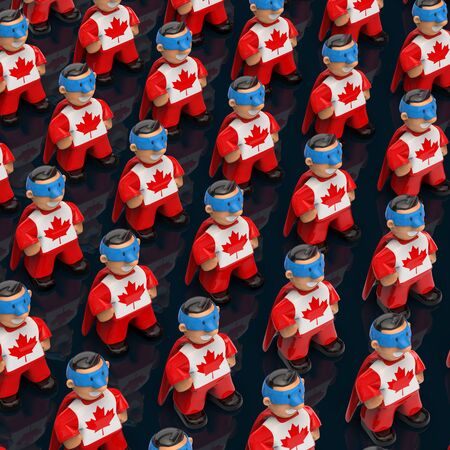 Superhero concept - 3D Illustrationの写真素材