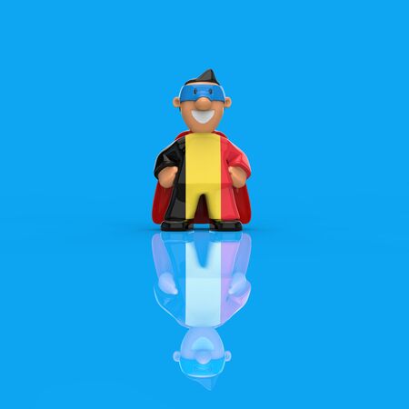 Superhero concept - 3D Illustrationの写真素材