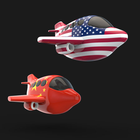 Plane and transport concept - 3D Illustration