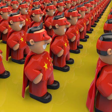 Superhero concept - 3D Illustrationの写真素材