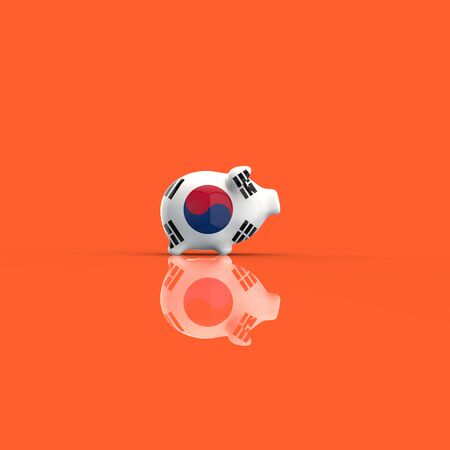 Piggy bank - 3D Illustrationの写真素材