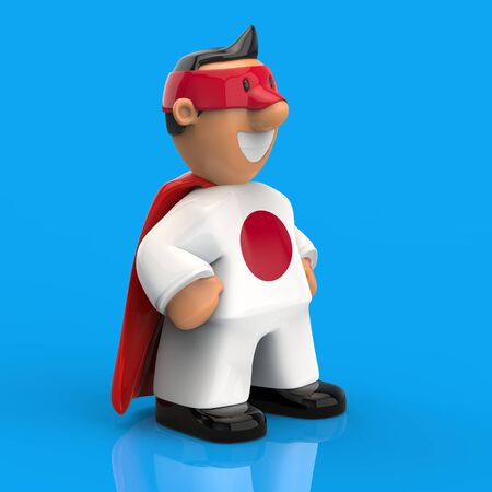 Superhero concept - 3D Illustrationの写真素材
