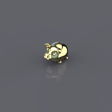 Piggy bank - 3D Illustrationの写真素材