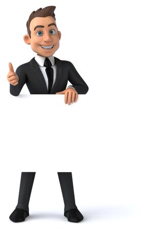 Fun business man - 3D Illustrationの写真素材