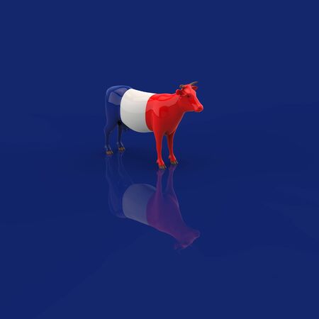 Cow concept - 3D Illustrationの写真素材