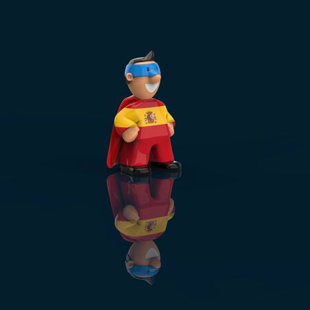 Superhero concept - 3D Illustrationの写真素材