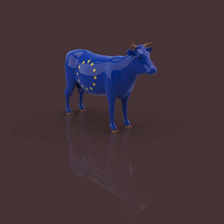 Cow concept - 3D Illustrationの写真素材