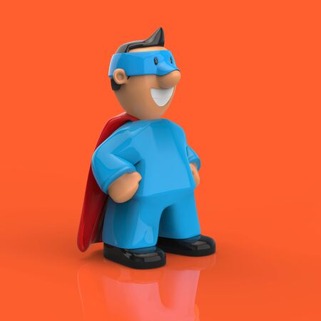 Superhero concept - 3D Illustrationの写真素材