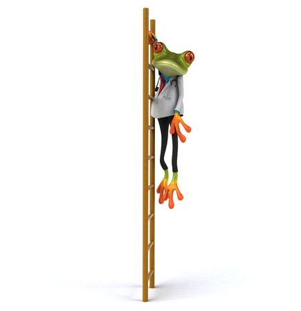 Fun frog - 3D Illustrationの写真素材