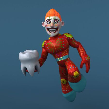 Mexican hero - 3D Illustrationの写真素材