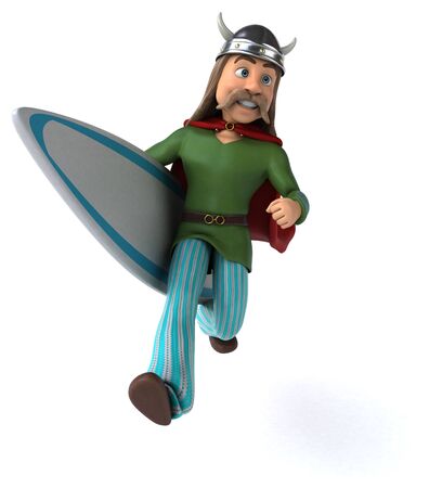 Fun 3D gaulois surferの写真素材