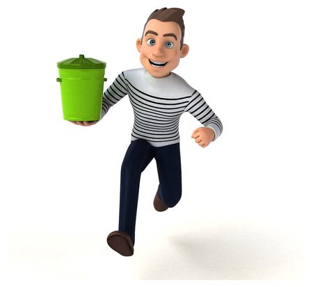 Fun 3D cartoon casual characterの写真素材