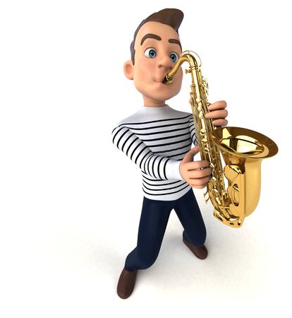 Fun 3D cartoon casual characterの写真素材