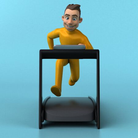 Fun 3D cartoon yellow characterの写真素材
