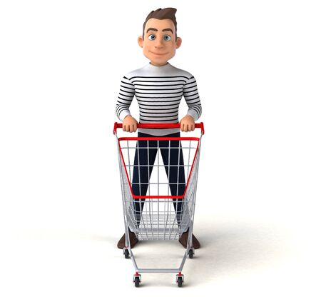 Fun 3D cartoon casual characterの写真素材