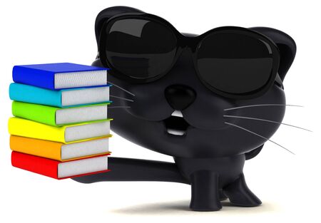 Fun cat - 3D Illustrationの写真素材
