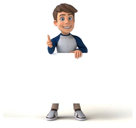 3D cartoon character fun teenagerの写真素材