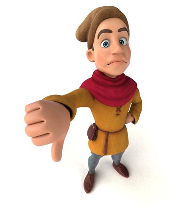 3D Illustration of a medieval historical characterの写真素材