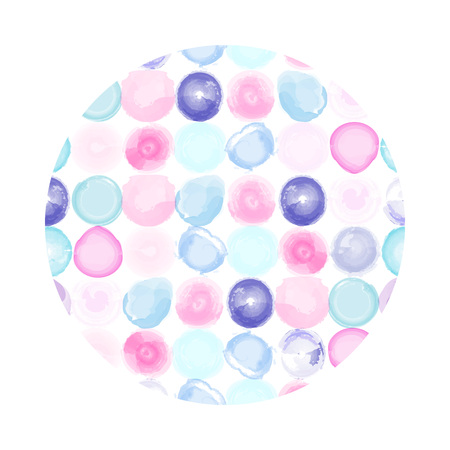 Vector illustration of a Watercolor textured circle. Creative colorful pattern design for cloths. Vector illustration EPS 10 file.のイラスト素材