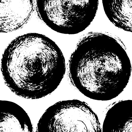 Seamless pattern of hand drawn brush spots and splashes, ink and paint textures design elements. Vector illustrationのイラスト素材