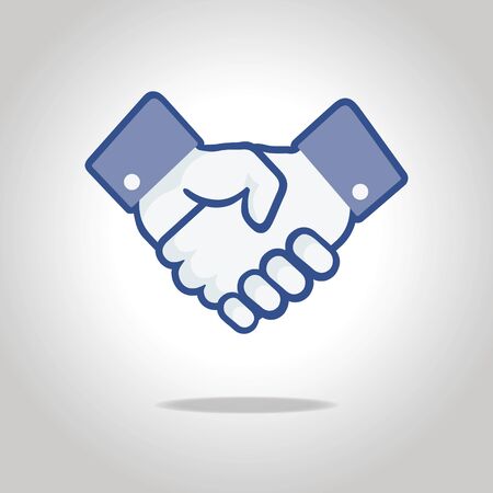 Set of thumb up icons. Handshake.のイラスト素材