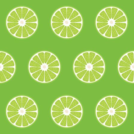 Orange slice vector illustration. Vector seamless background of citrus fruits: lime, mandarin, grapefruit and orange slices.のイラスト素材